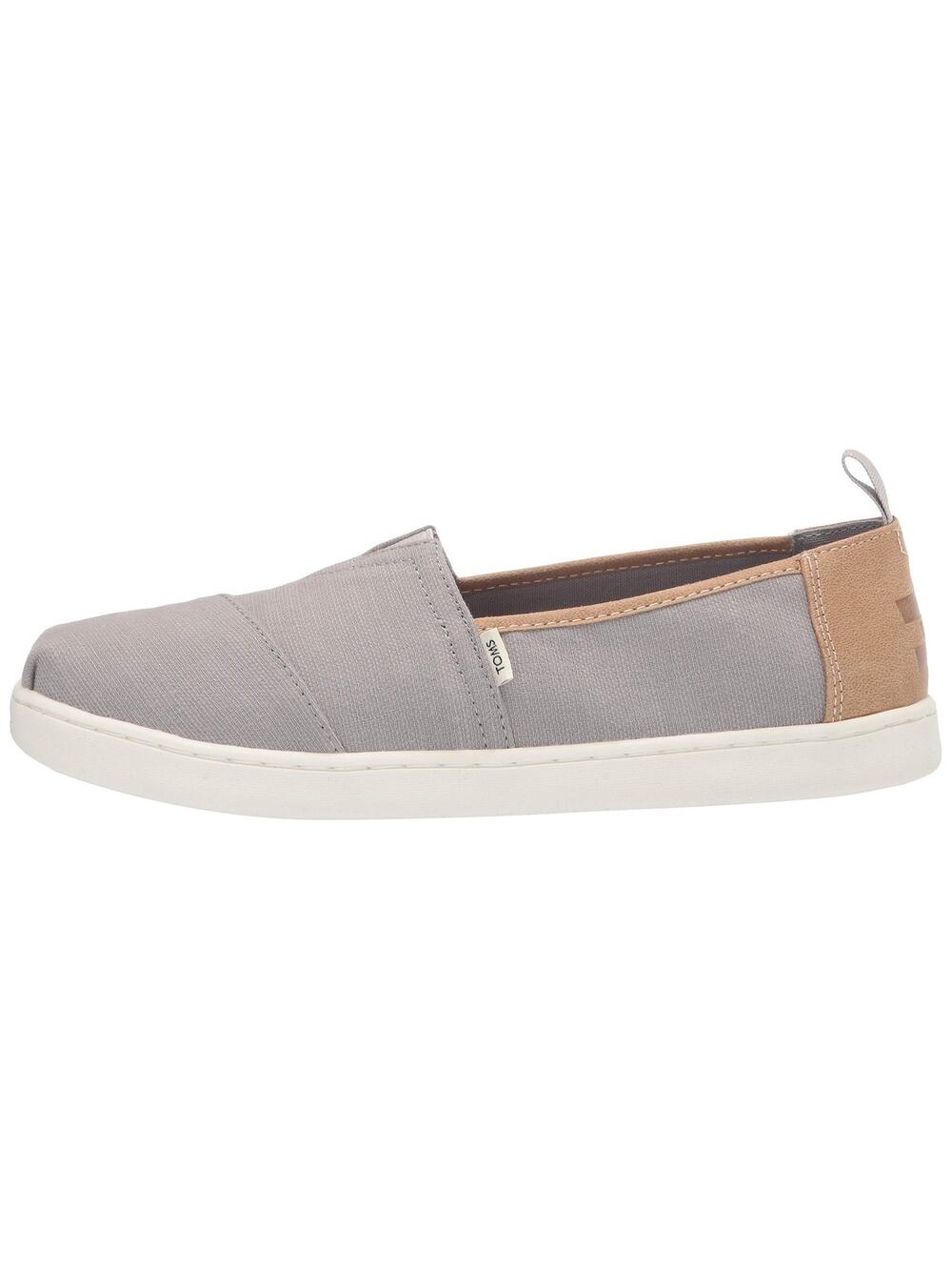 TOMS Kid's Slip On Casual Shoes Gray Canvas Comfort Loafers Size 1.5